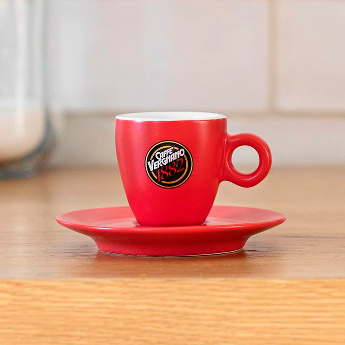 Taza de café tamaño espresso Vergnano, porcelana roja mate, 60 ml - Nos  gusta el café Chile ☕